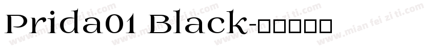 Prida01 Black字体转换